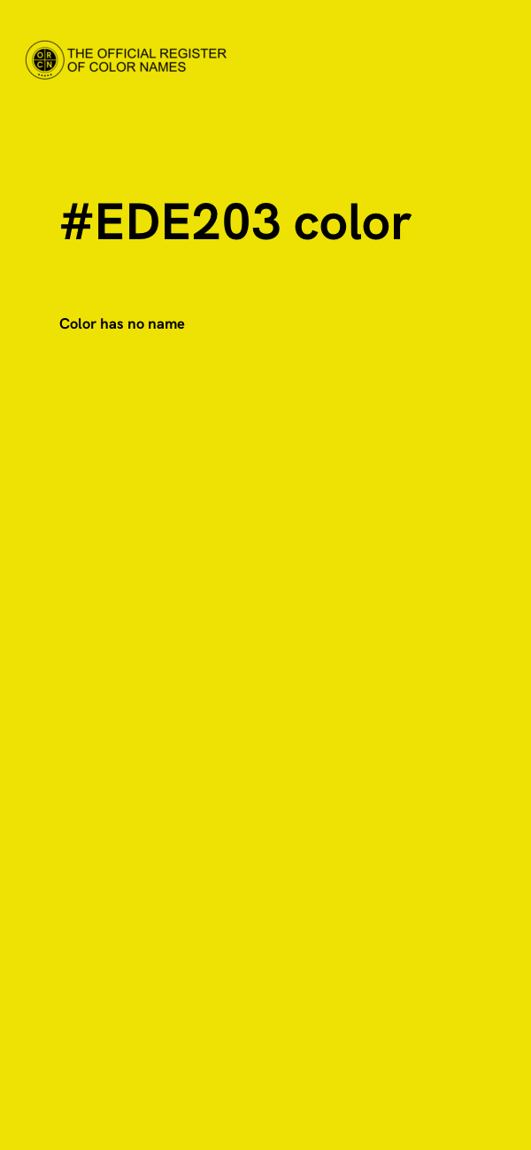 #EDE203 color image