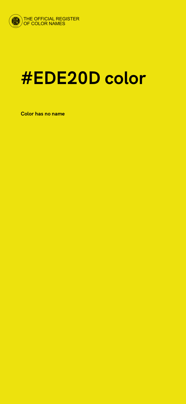 #EDE20D color image