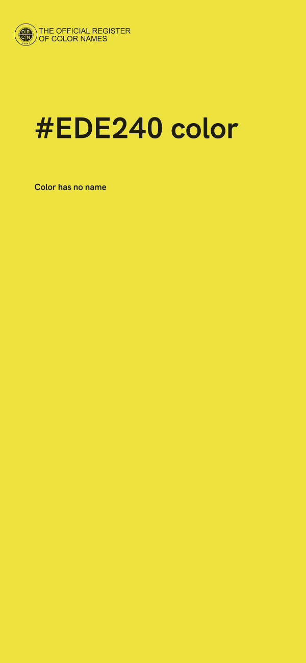 #EDE240 color image