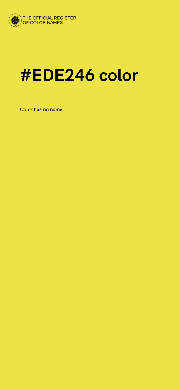 #EDE246 color image