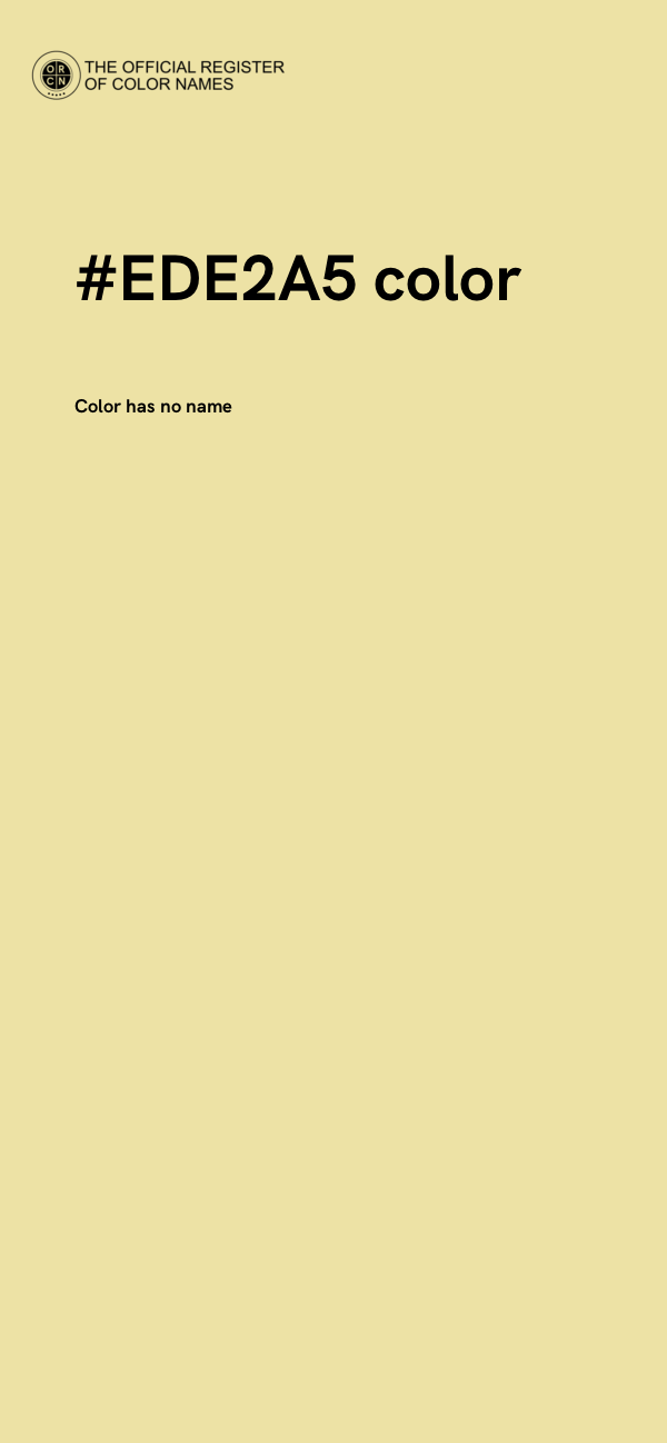 #EDE2A5 color image