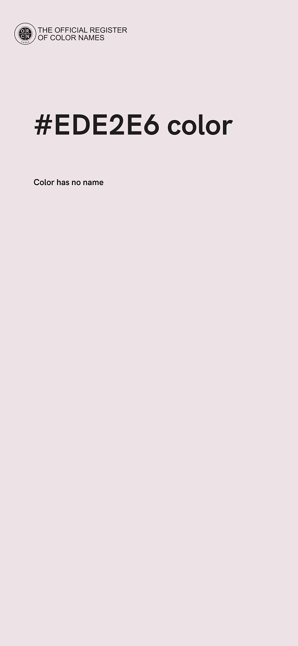 #EDE2E6 color image
