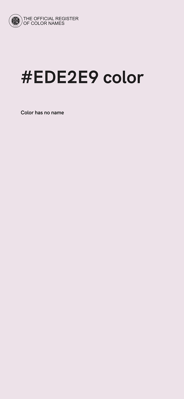 #EDE2E9 color image