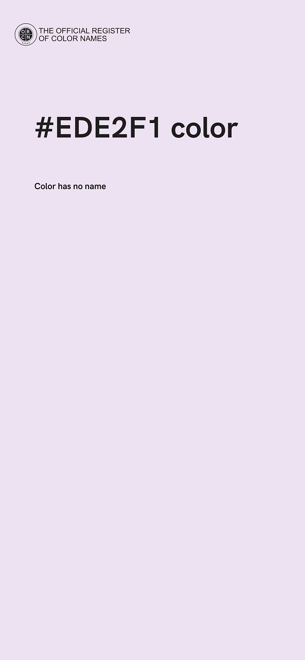 #EDE2F1 color image