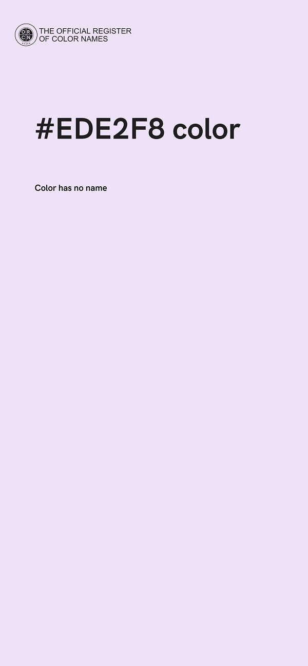 #EDE2F8 color image
