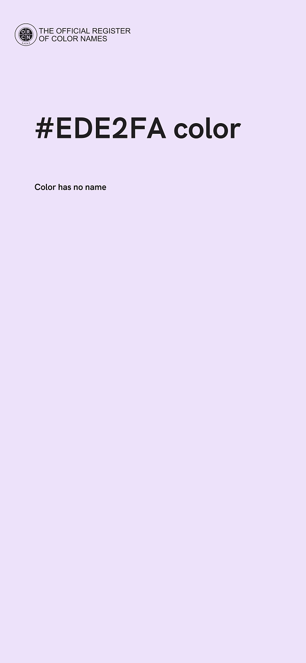 #EDE2FA color image