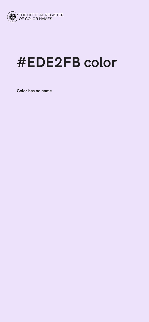 #EDE2FB color image