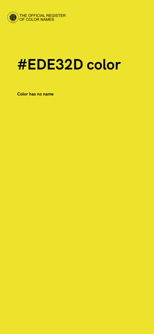 #EDE32D color image
