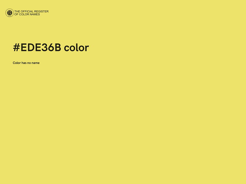 #EDE36B color image
