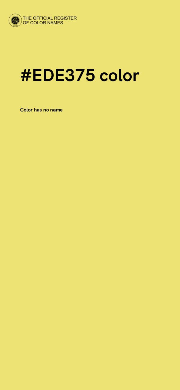 #EDE375 color image