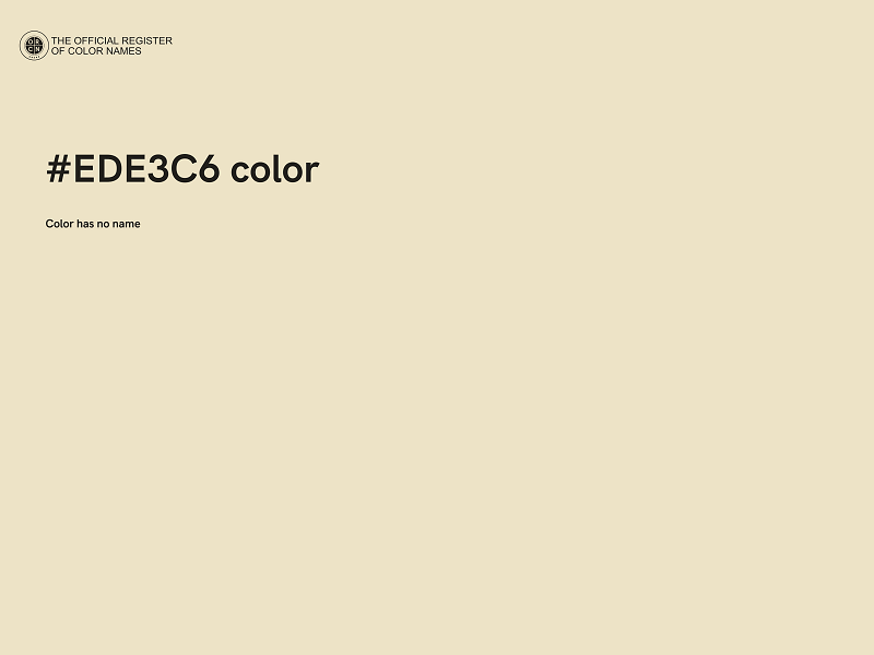 #EDE3C6 color image