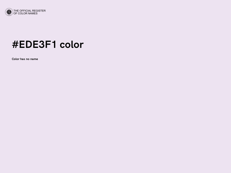 #EDE3F1 color image
