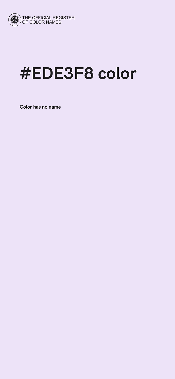 #EDE3F8 color image