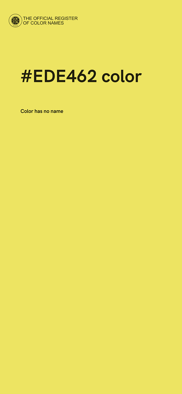 #EDE462 color image