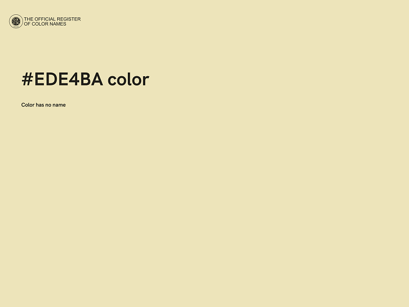 #EDE4BA color image