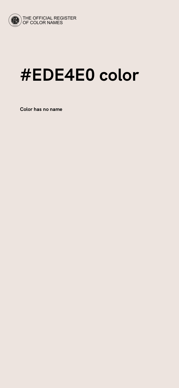 #EDE4E0 color image