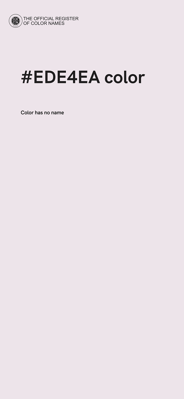 #EDE4EA color image