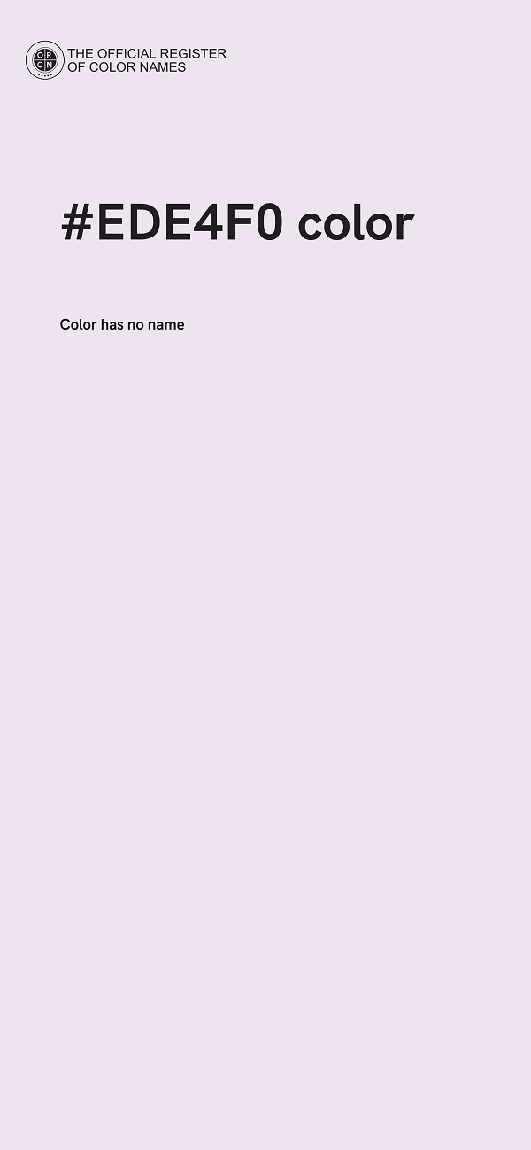 #EDE4F0 color image