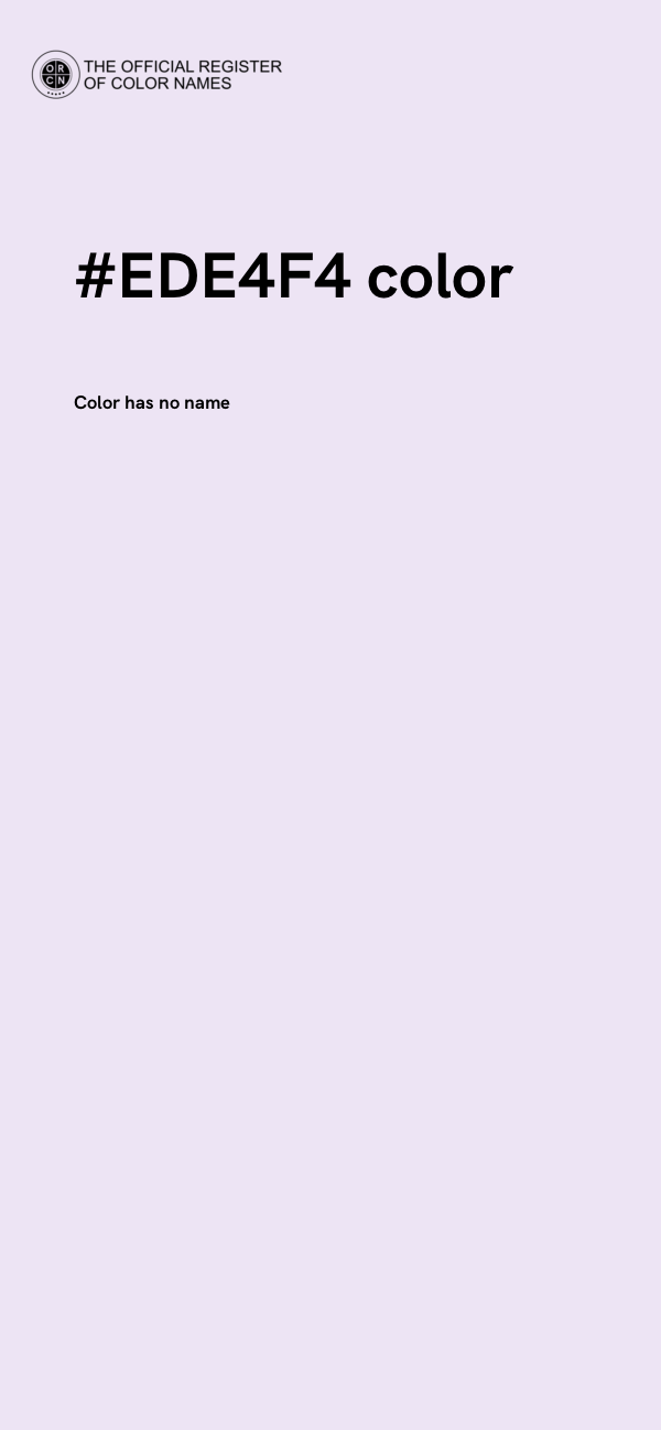 #EDE4F4 color image