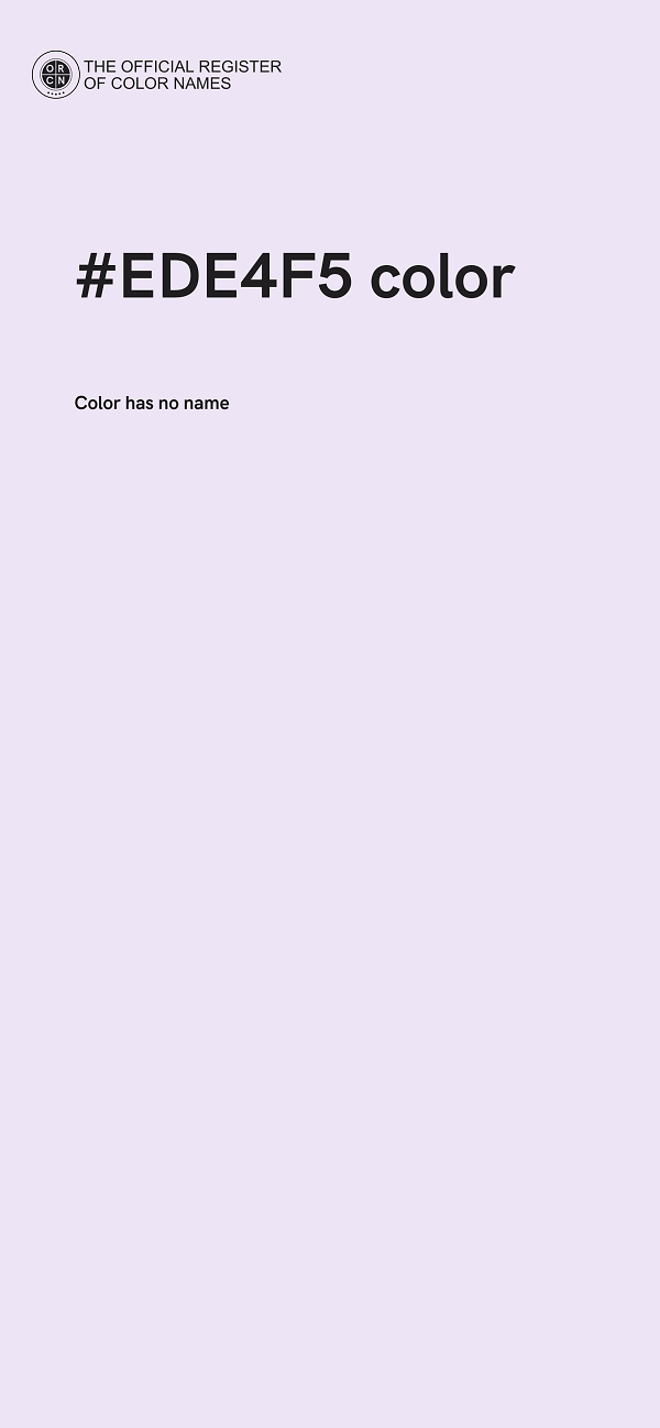 #EDE4F5 color image