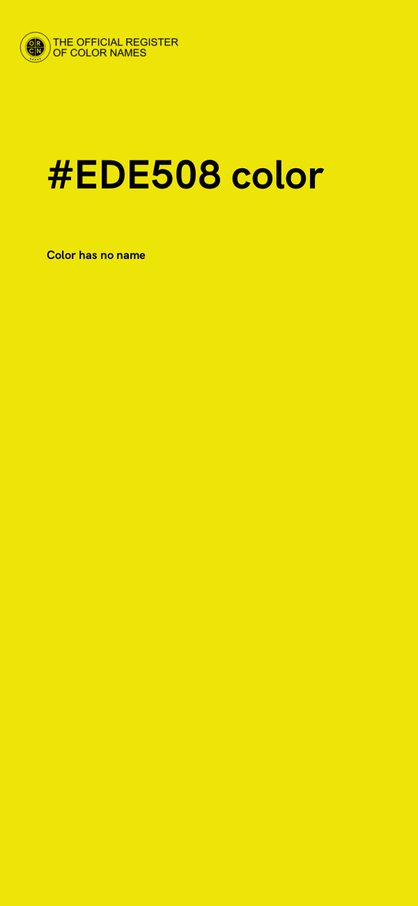 #EDE508 color image