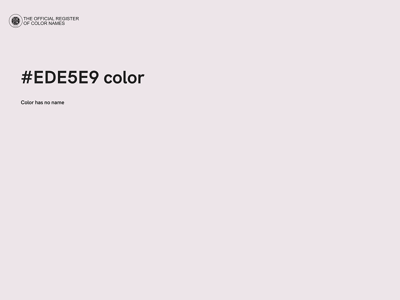 #EDE5E9 color image