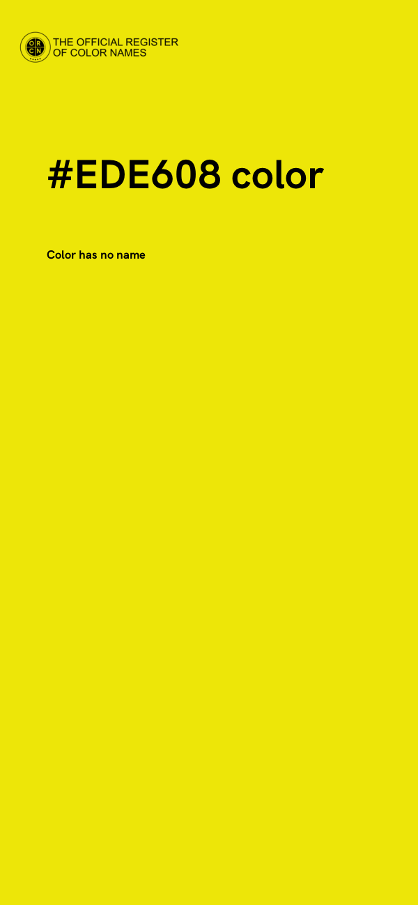 #EDE608 color image