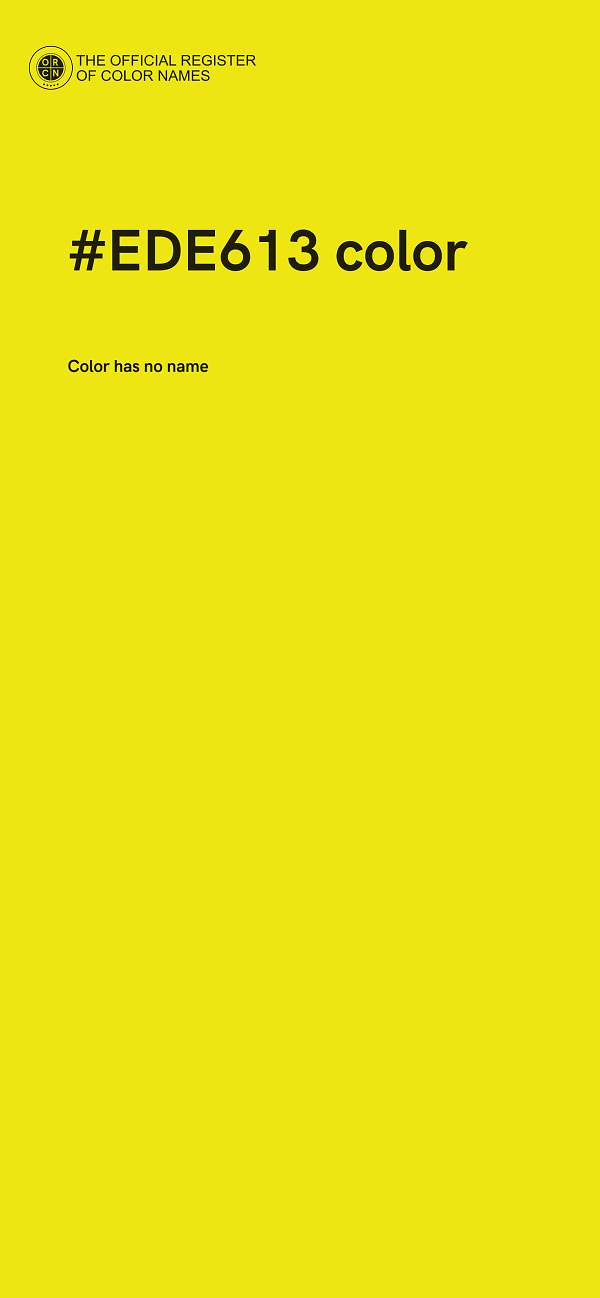 #EDE613 color image