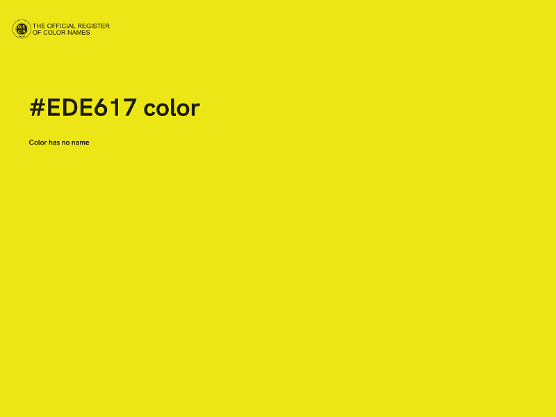 #EDE617 color image