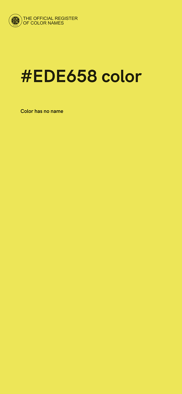 #EDE658 color image