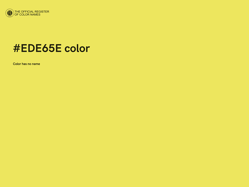#EDE65E color image