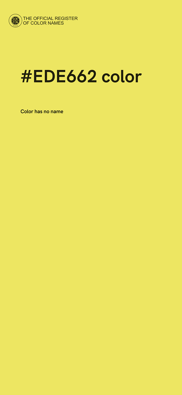 #EDE662 color image
