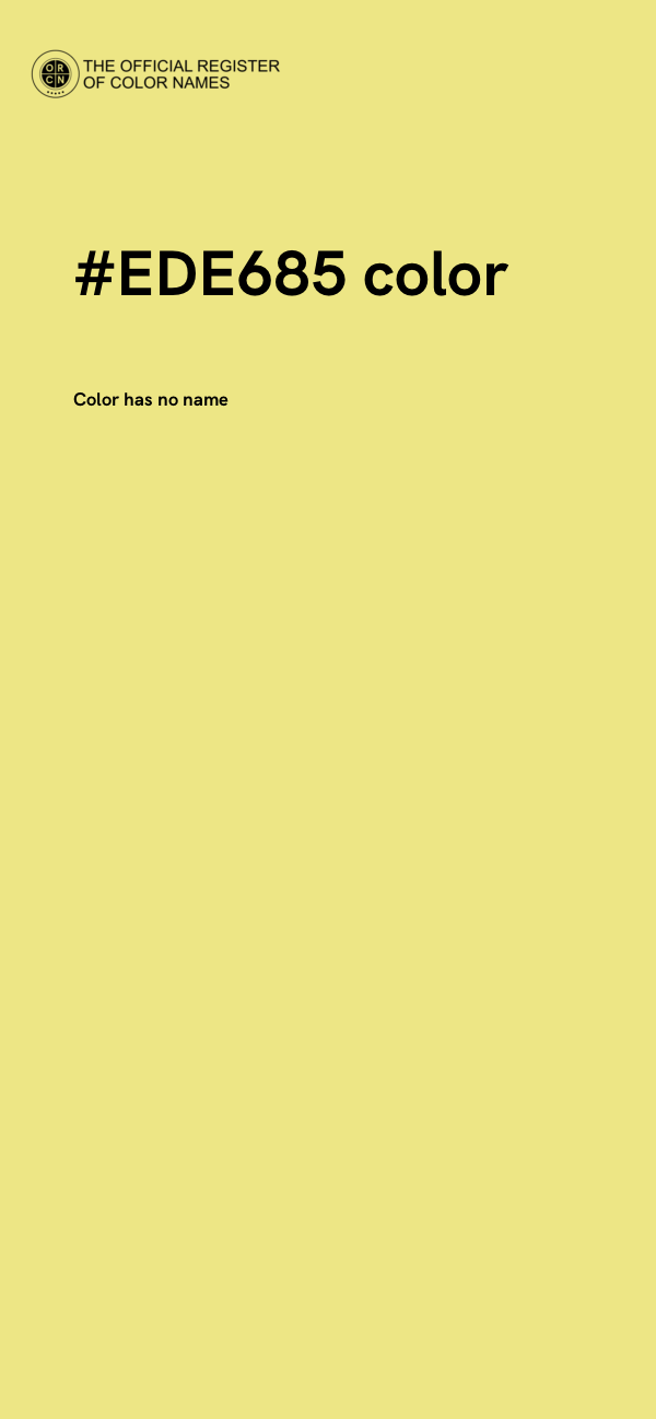#EDE685 color image