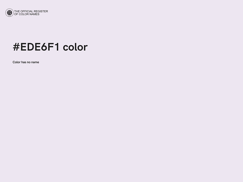 #EDE6F1 color image