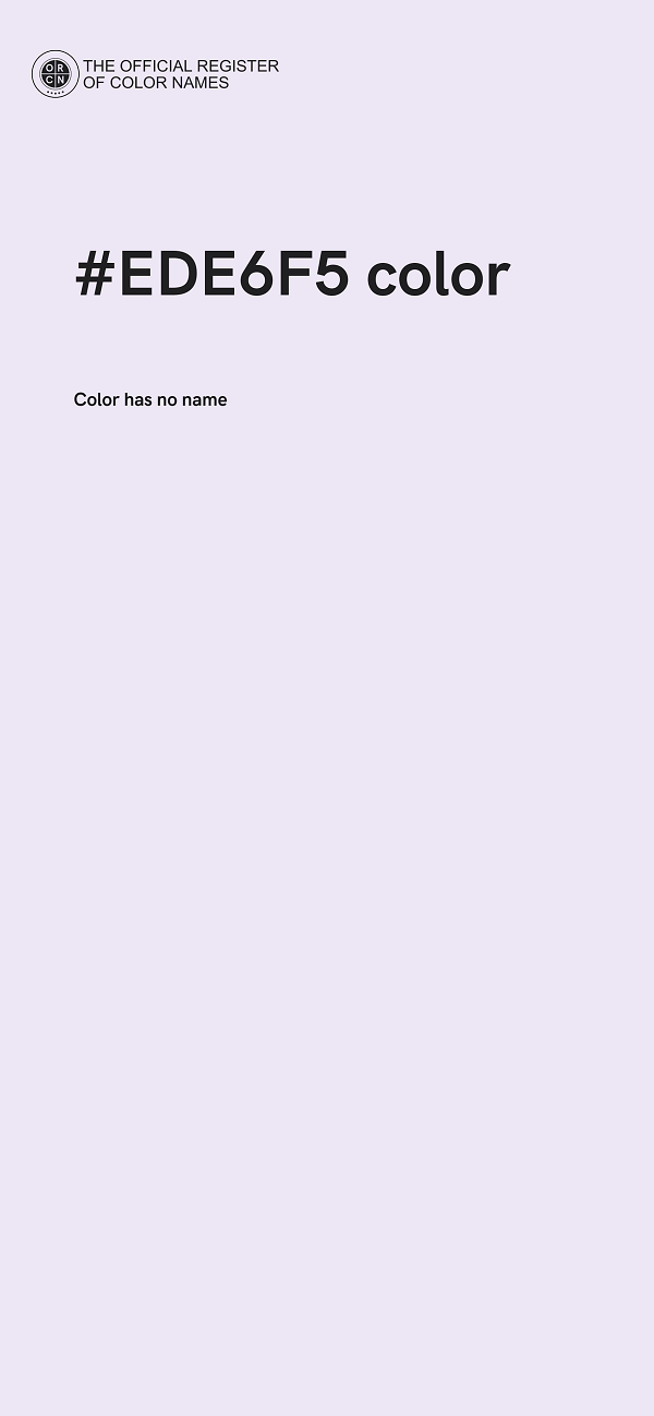 #EDE6F5 color image