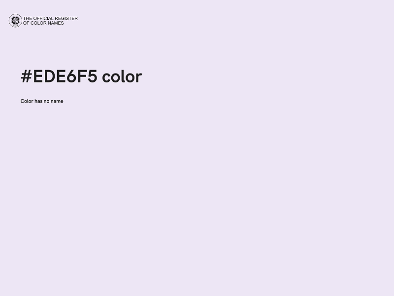 #EDE6F5 color image