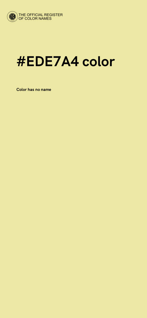 #EDE7A4 color image