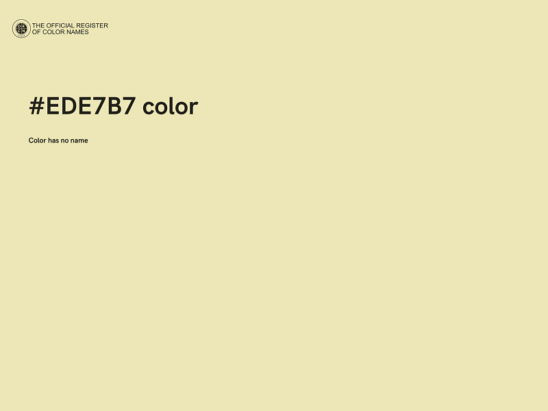 #EDE7B7 color image