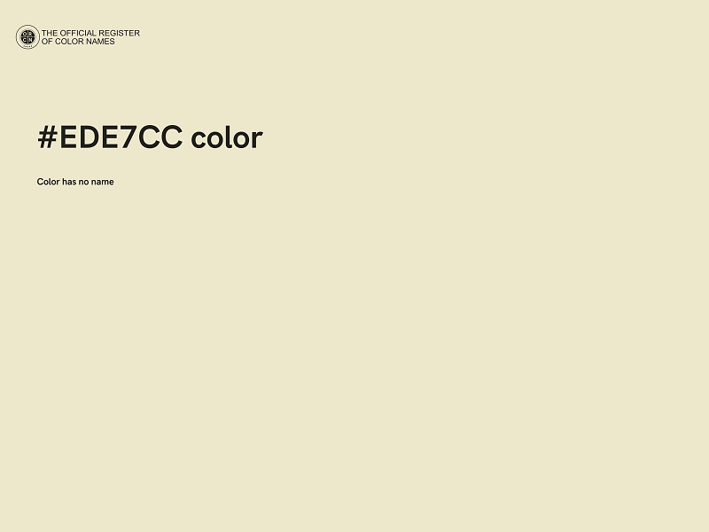 #EDE7CC color image