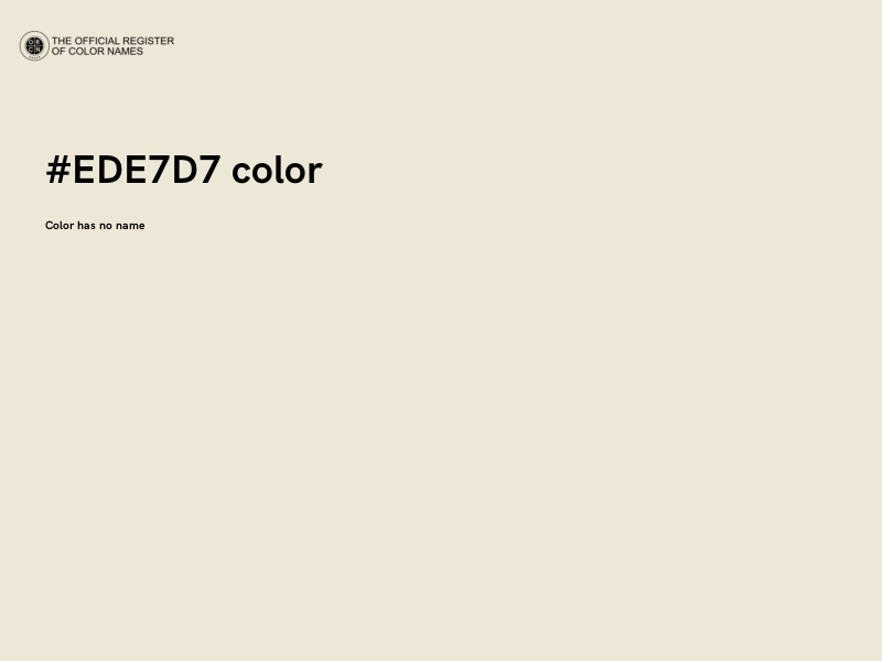 #EDE7D7 color image