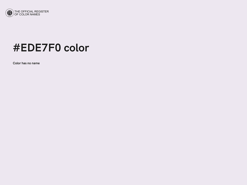 #EDE7F0 color image