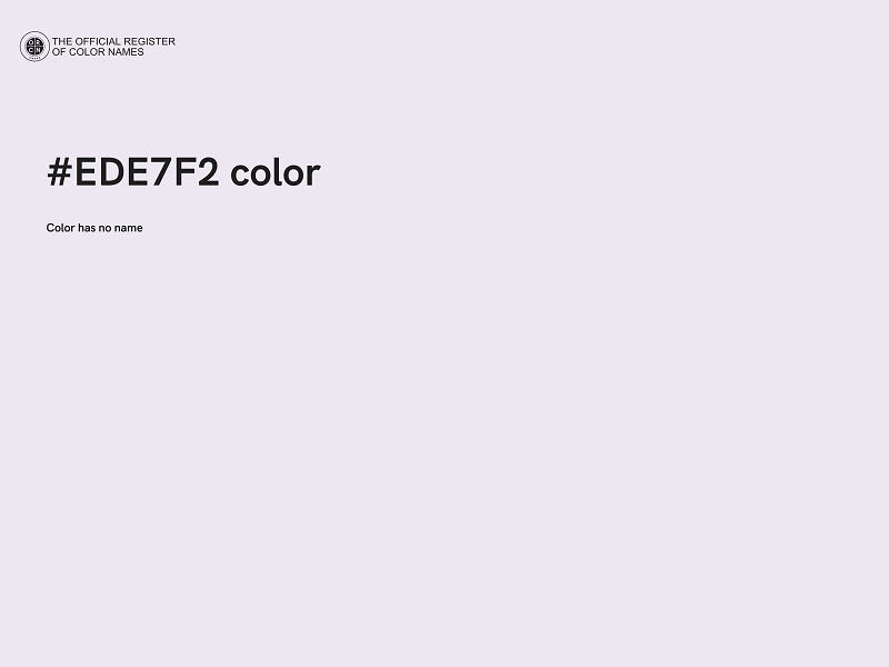 #EDE7F2 color image