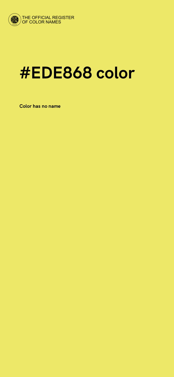 #EDE868 color image
