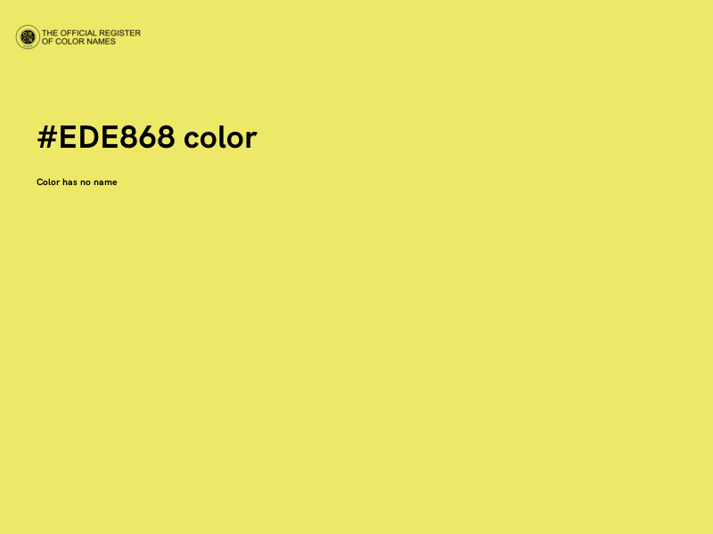 #EDE868 color image