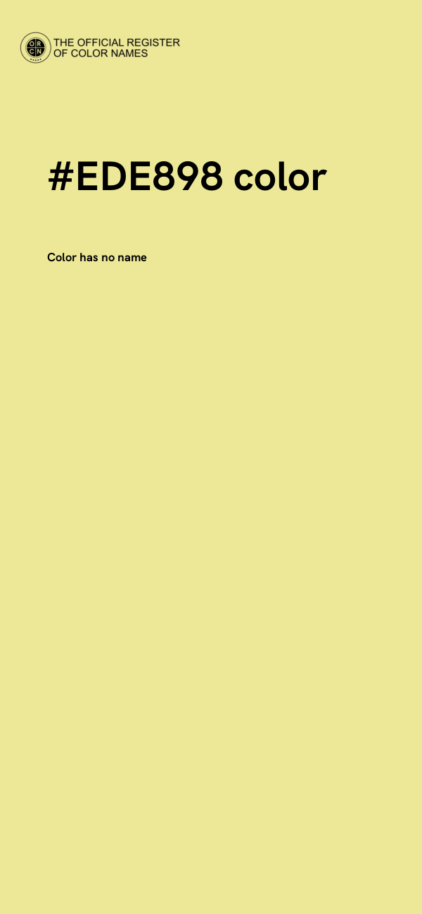 #EDE898 color image