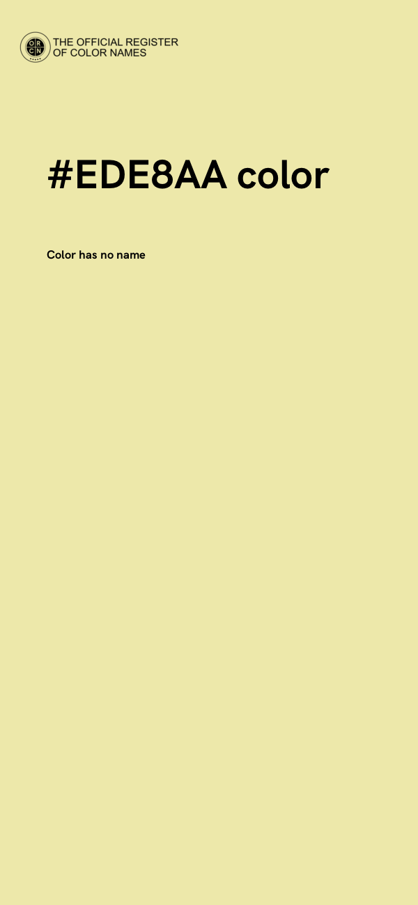 #EDE8AA color image
