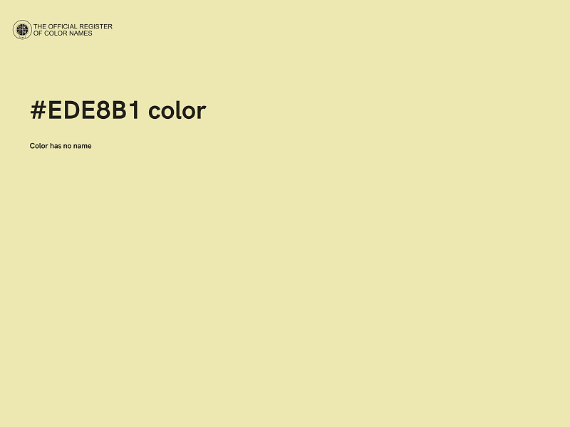 #EDE8B1 color image