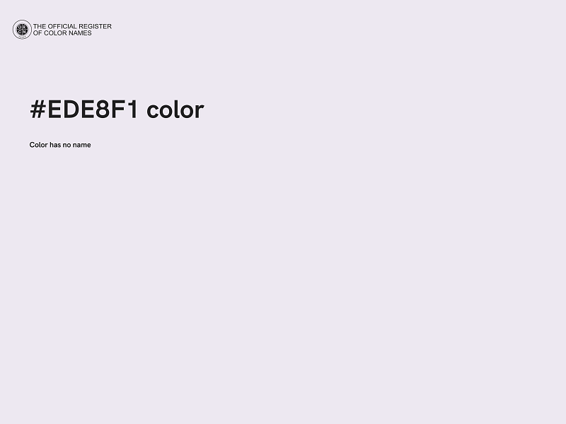 #EDE8F1 color image