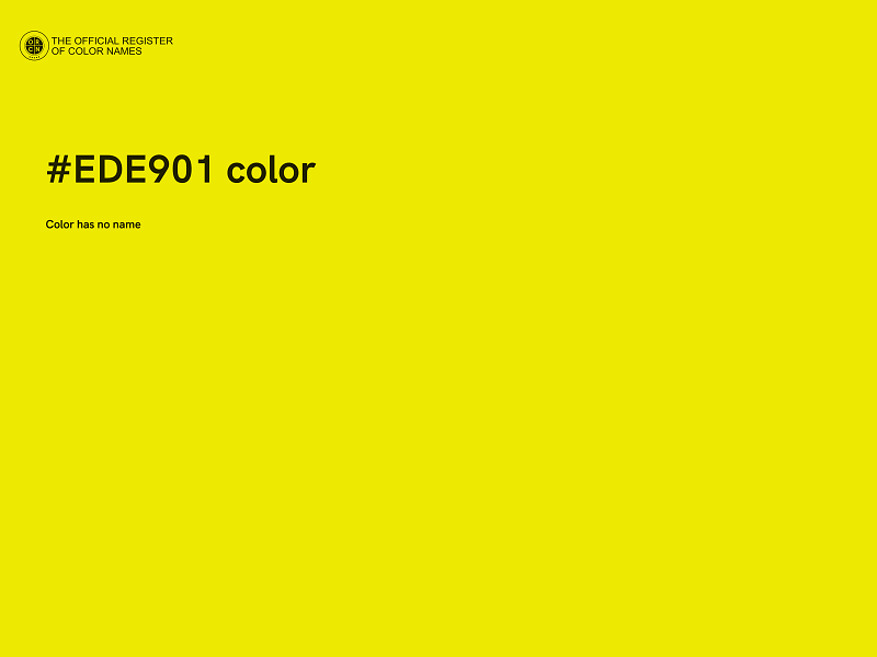 #EDE901 color image