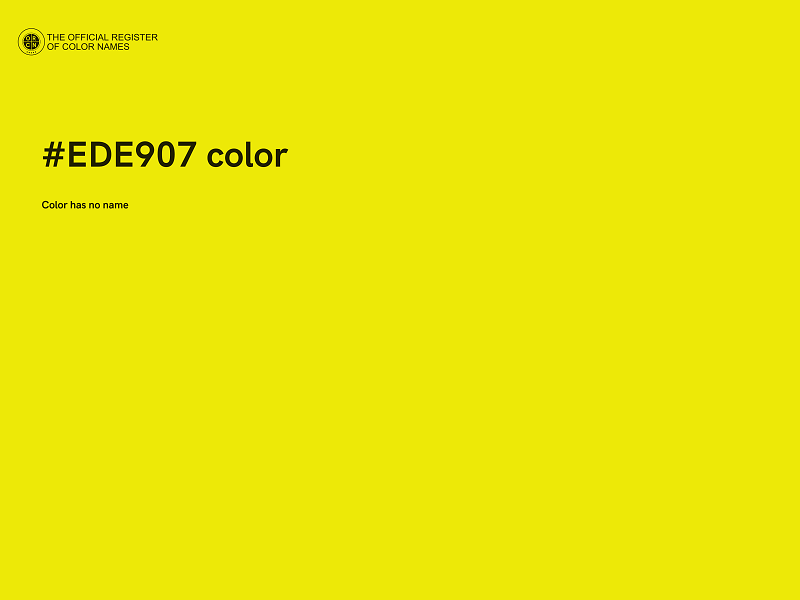 #EDE907 color image